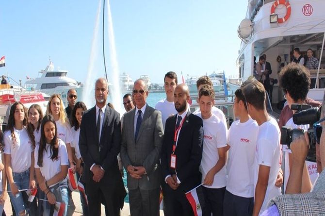 Red Sea Governor Gen. Ahmed Abdallah visits the R/V Amr Ali Red Sea Defender